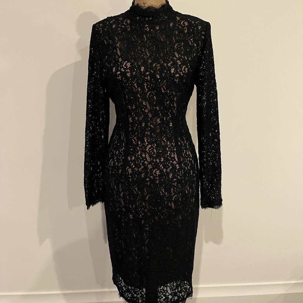 Black Adrianna Papell lace midi dress Size US 8/Medium
